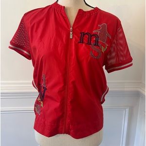 Vintage munsingware zip short sleeve jacket